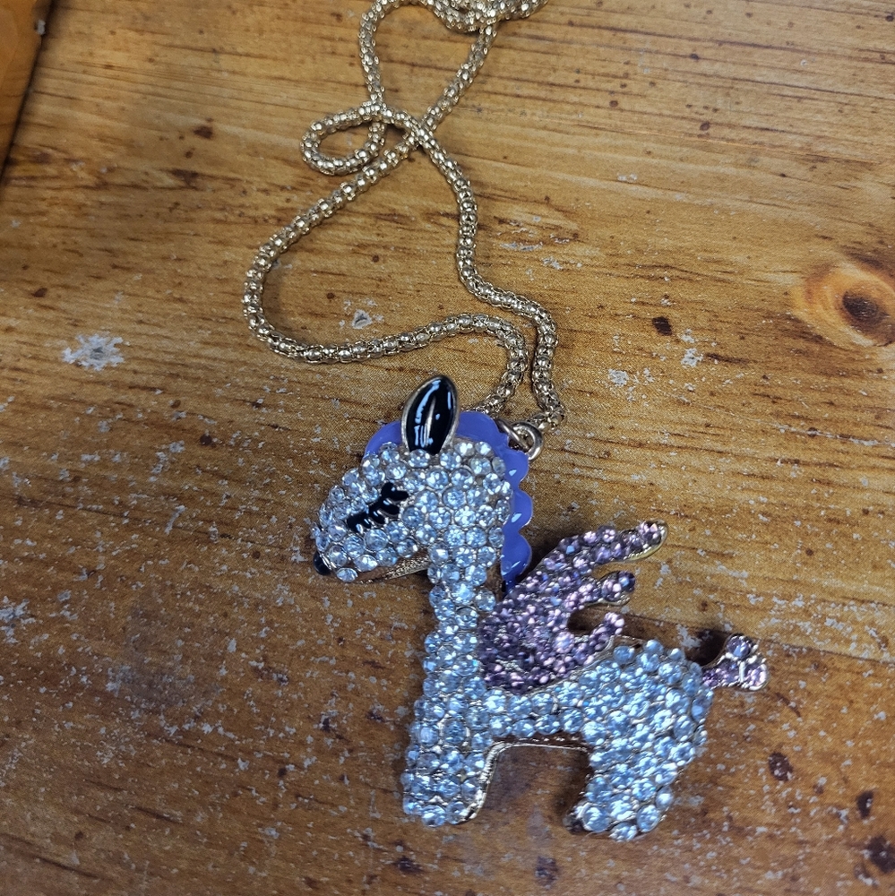Sparkling Unicorn Pendant Necklace